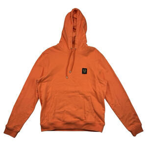 Belstaff Pullover Cotton Hoodie Signal Orange Size L